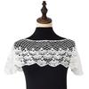 Fashion Lace Shoulder Wrap with Embroidered Detail Breathable Hollow out Faux Lace Shawl Collar for Stylish Women
