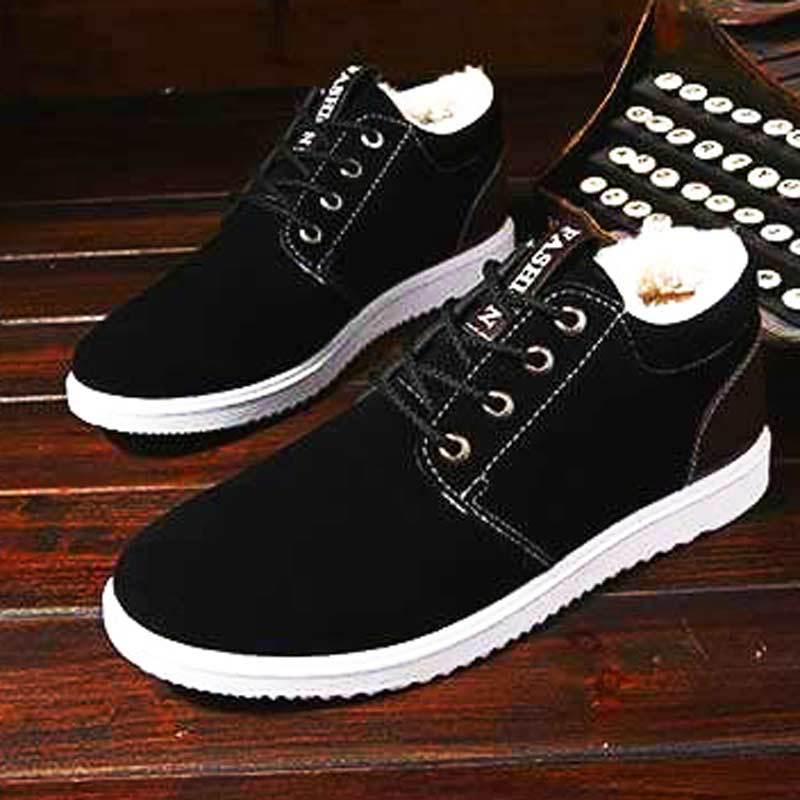 2025 New Cotton Shoes Men's Winter Plush Thickened Warm Casual Shoes Anti Slip Fashion Soft Sole Snow Boots