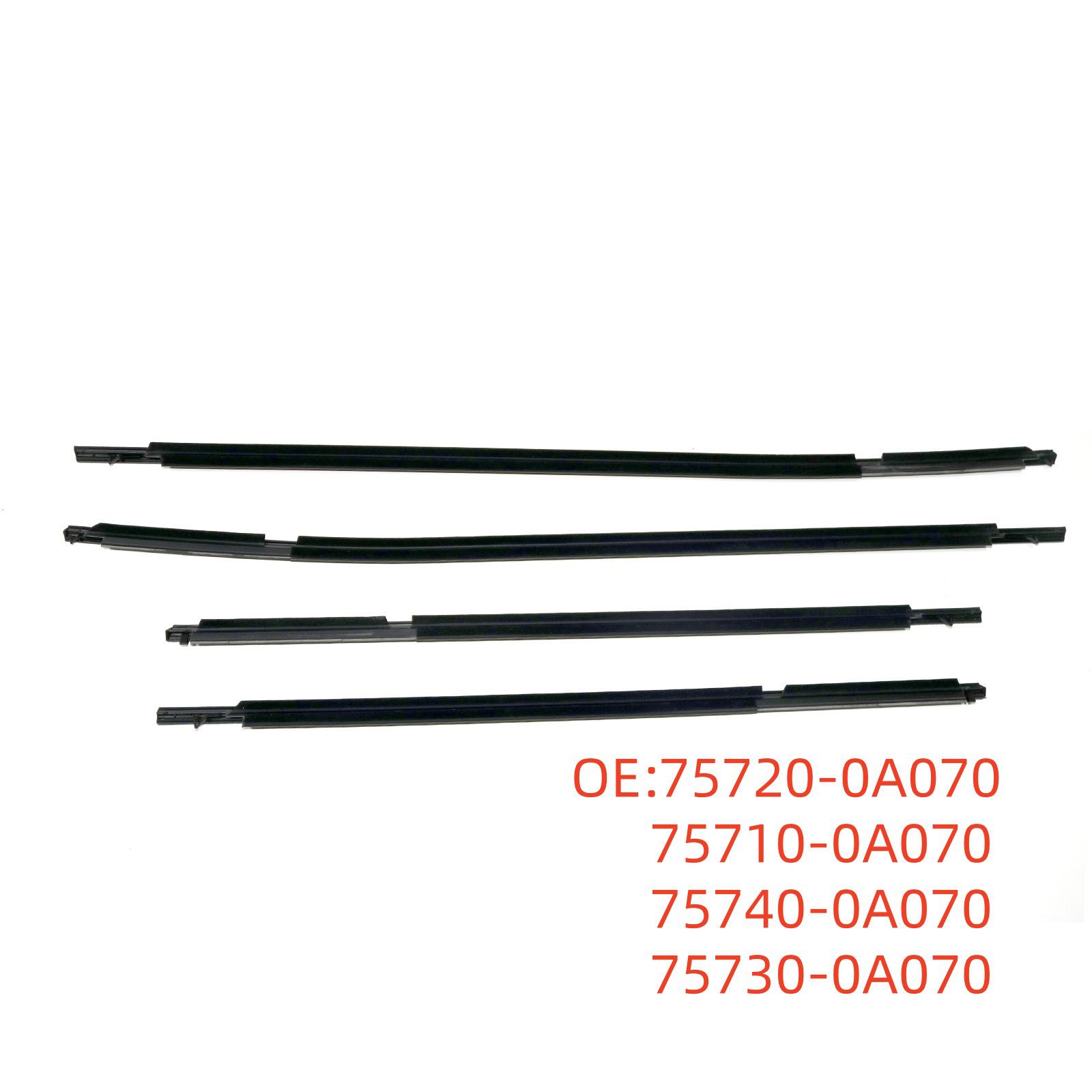 Уплотнительная лента для окна Toyota Corolla Cross 2022 - Внешний молдинг 75710-0A070 75720-0A070, 75710-0A070, 75740-0A070, 75730-0A070