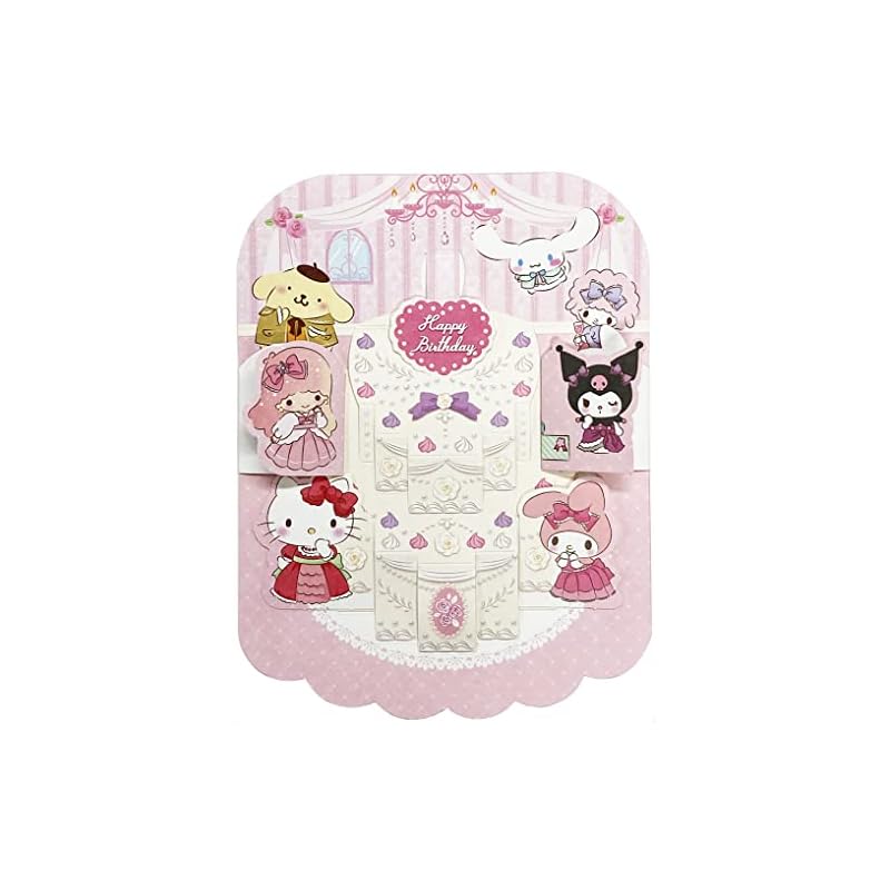 SANRIO Birthday Card Character Mix Cake BD71-2 L 371 242454