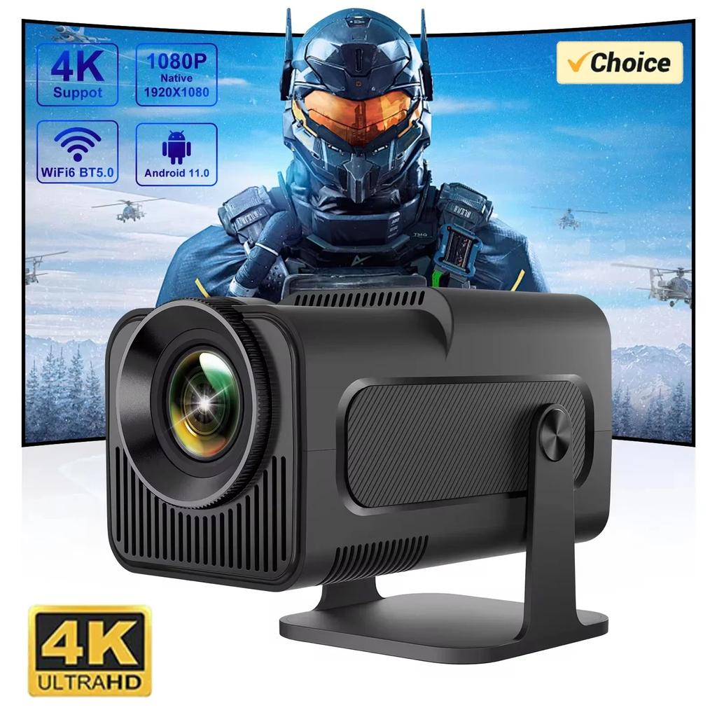 4K projektor pro Android 11, nativní 1080P 390ANSI HY320, duální Wifi6 BT5.0, 1920*1080P, přenosný projektor pro kino, vylepšený HY300