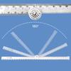 Transparent  Acrylic Ruler Drawing Ruler Mathematical Line Circular Drawing Geometry Template Angle School Office Measuring