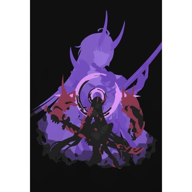 Genshin Impact Poster Game Print Wall Art Gift for Gamers Genshin Impact Characters Aesthetic Decor Canvas Painting Gaming Print