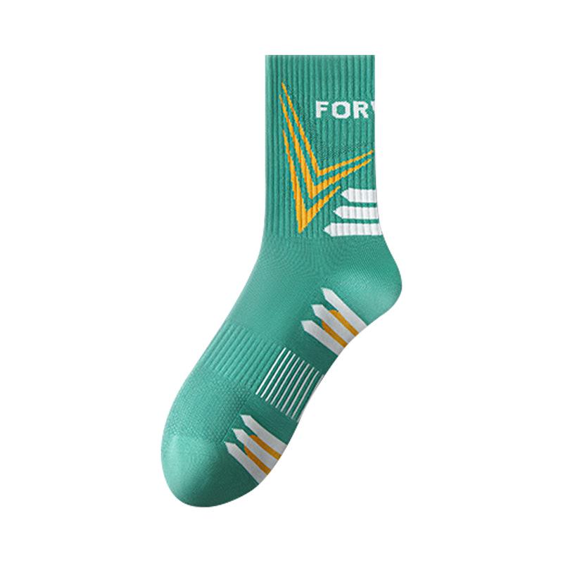 Men's Mid-Calf Cotton Socks: Spring/Autumn Style, Sweat-Absorbing, Odor-Resistant for Teenagers, Casual Sports, Running, Basketball.