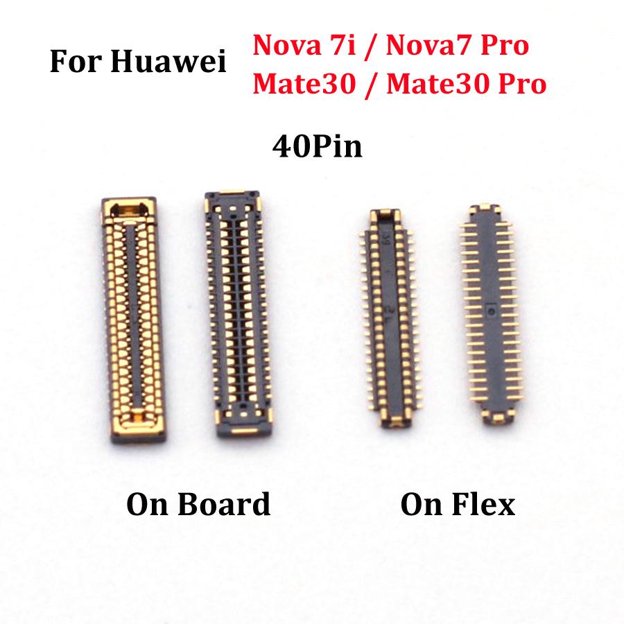 5-20PCS 40Pin For Huawei Mate30/Mate 30 Pro/Nova 7i/7 Pro LCD Display Screen FPC Connector USB Charger Charging Contact Plug