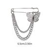 Versatile Metal Butterfly/Star Chain Brooch Trousers Waistband Safety Pins Hole Shoe Buckle Stylish Sweater Shawl Clip