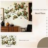 Traditional Chinese Painting Hibiscus Bird Wall Sticker Modern Living Room Study Waterproof Self Adhesive Decor