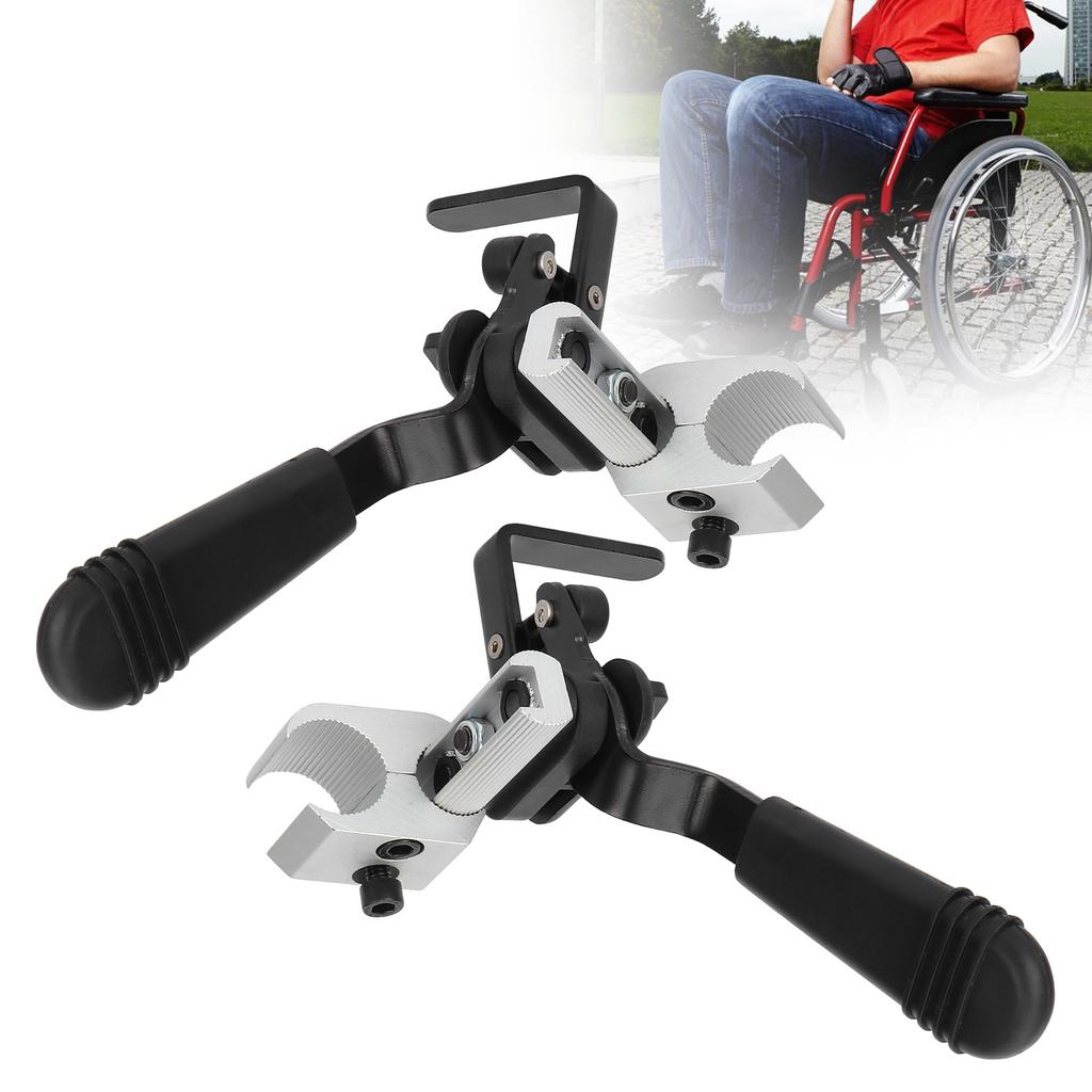 Wheelchair Brake Professional Portable Aluminum Alloy Wheelchair Handbrake Replacement Accessory