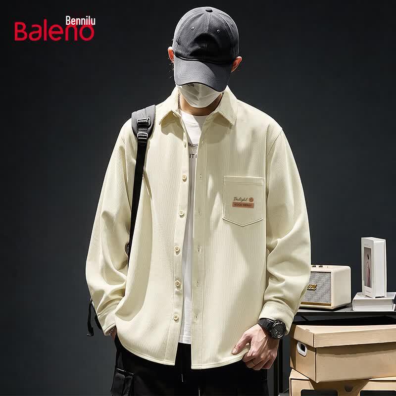 Baleno Men's Corduroy Long Sleeve Shirt