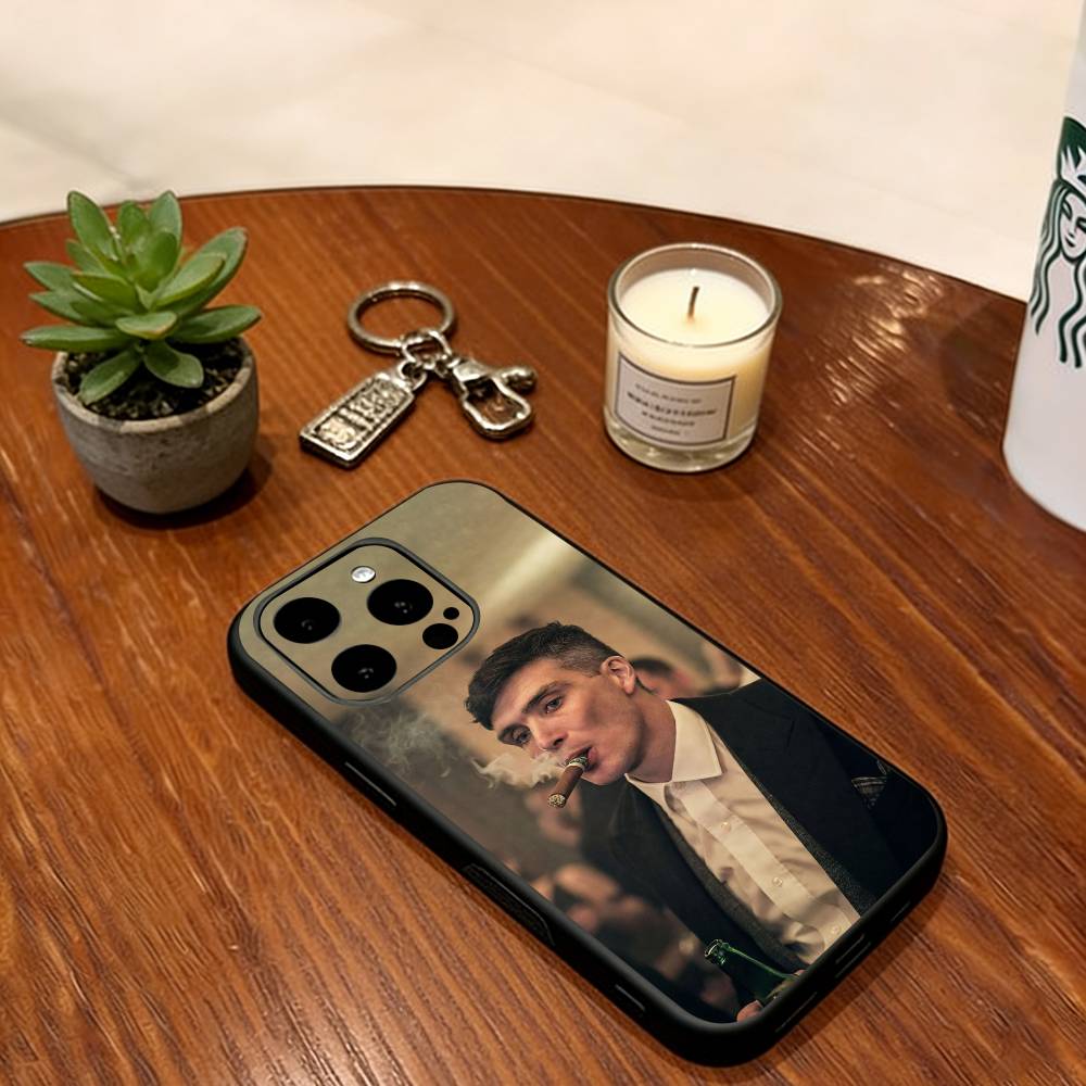 Movie Peaky Blinders Phone Case For iPhone 17,16,15,14,13,12,11 Plus,Pro Max,XS,Soft Silicone Black Cover