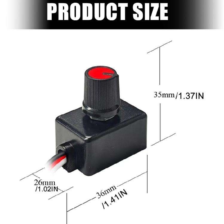 Universals Dimmer Switches Replacement 12-24V Low Voltage Light Strips Dimmer for Truck Ceiling Lights Strips Lighting