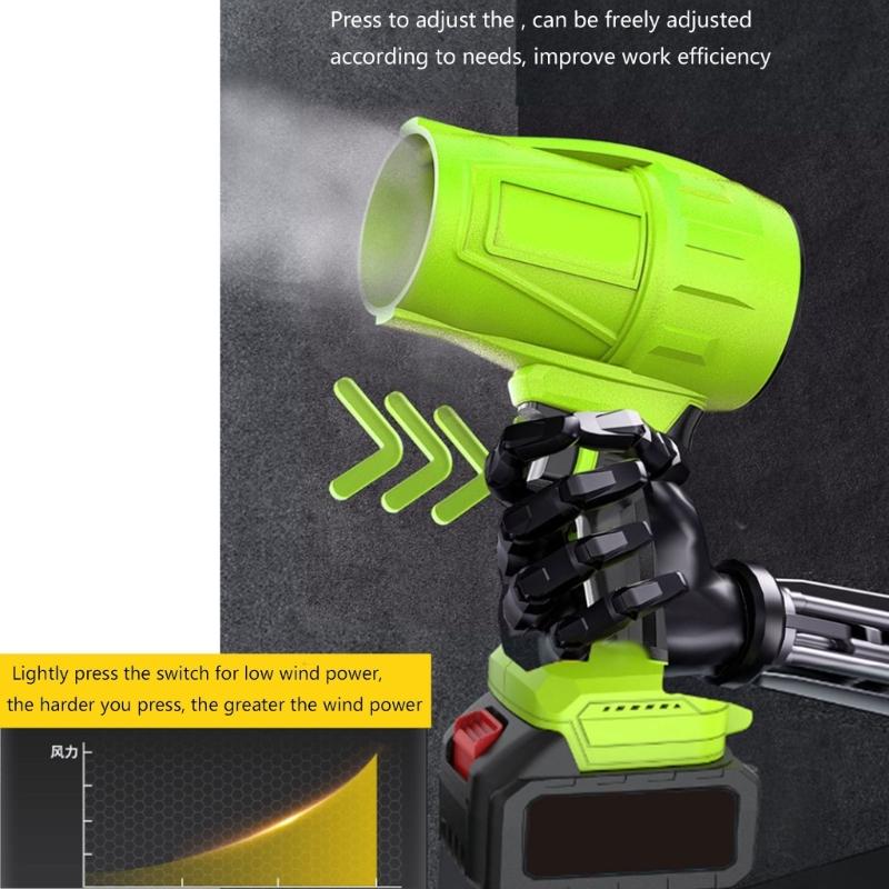 Powerful 21V Battery Powered Leaf Blower With 15 Cells Energy Supply 1050W High Execution For Yard Maintenance And Snow Removal