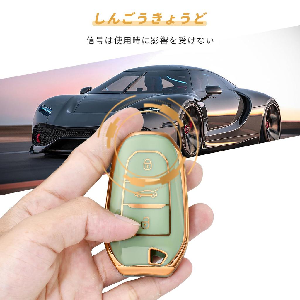 OFFCURVE Smart Key Case for Peugeot, Key Cover, Scratch Resistant, Keychain, Stylish, Good Touch,