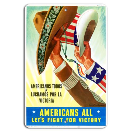 

Americans All United in VictoryAluminumtin sign 20x30cm（7.8x11.8inch）