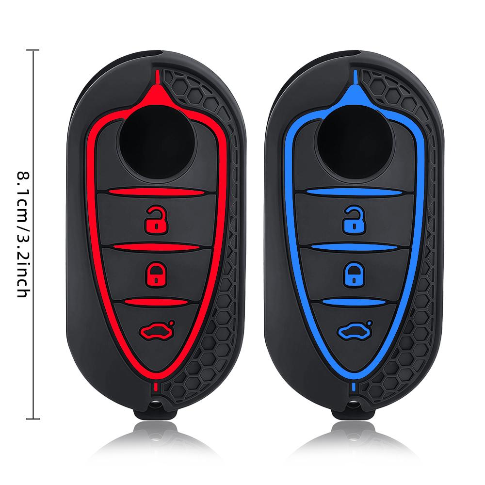 Silicone Key Cover Holder For Alfa Romeo Giulietta Myth Junior 4C Romeo Mito Myth 159 Gto Gta Car Remote Control Car Accessories