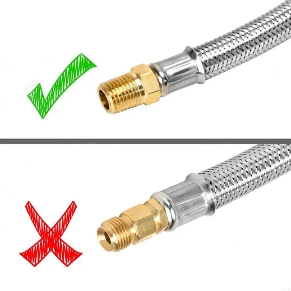Safe Double Ended LP Propane Regulator Kit Stainless Steel Stainless Steel Hose Kit  Trailer