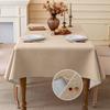 Cotton and Linen Three-proof Tablecloth Waterproof and Dustproof Solid Color Rectangular Tablecloth Coffee Dining Table Cloth