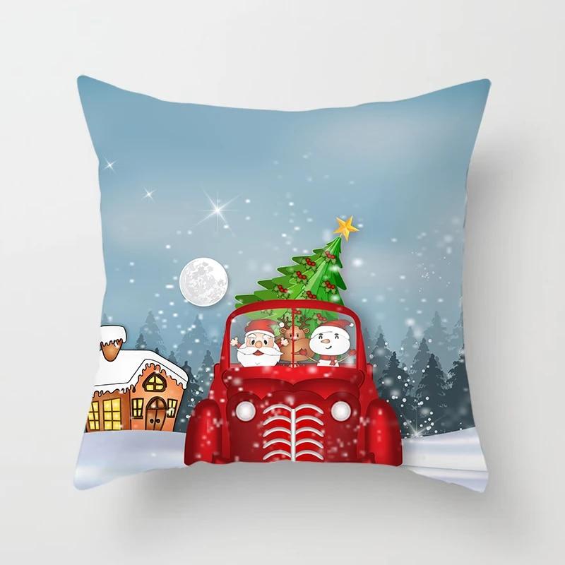 Świąteczne poszewki na poduszki do domu Świąteczne drukowane łóżko dekoracja domu poszewki na poduszki Świąteczne dekoracyjne poszewki na poduszki