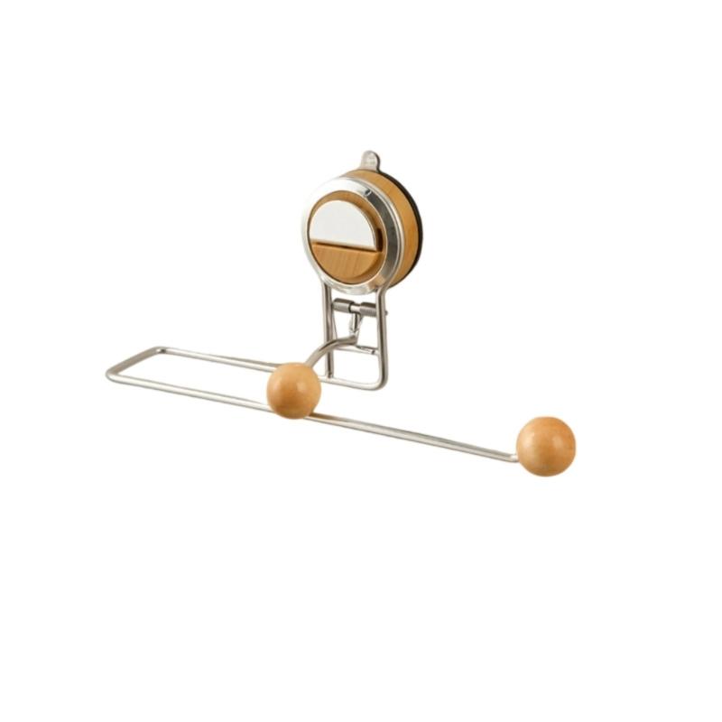 

Strong Suction Kitchen Paper Towel Holder Wall Mount Stainless Steel Wood Space Saving Multipurpose Storage Organizers