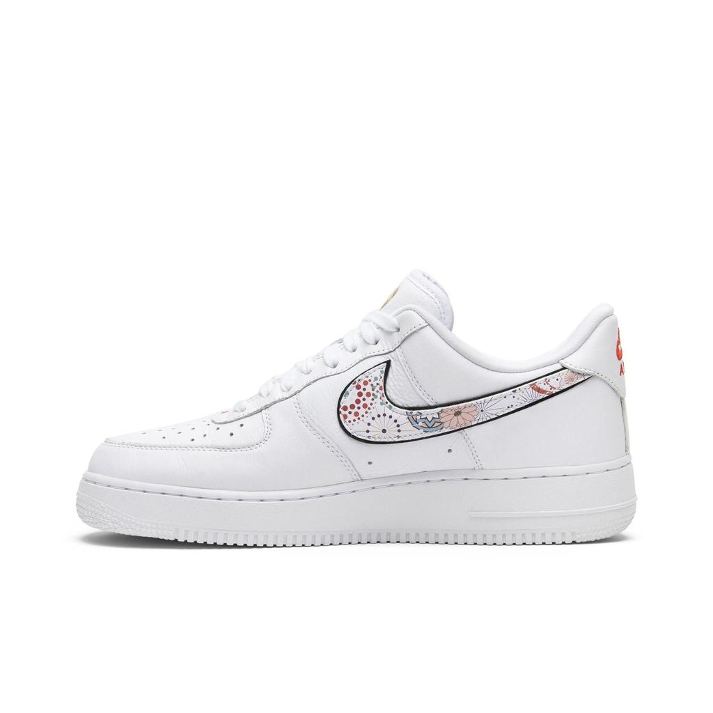Nike Air Force 1 'LNY' (Unisex) White / Habanero Red Skateboard Shoes AO9381 100