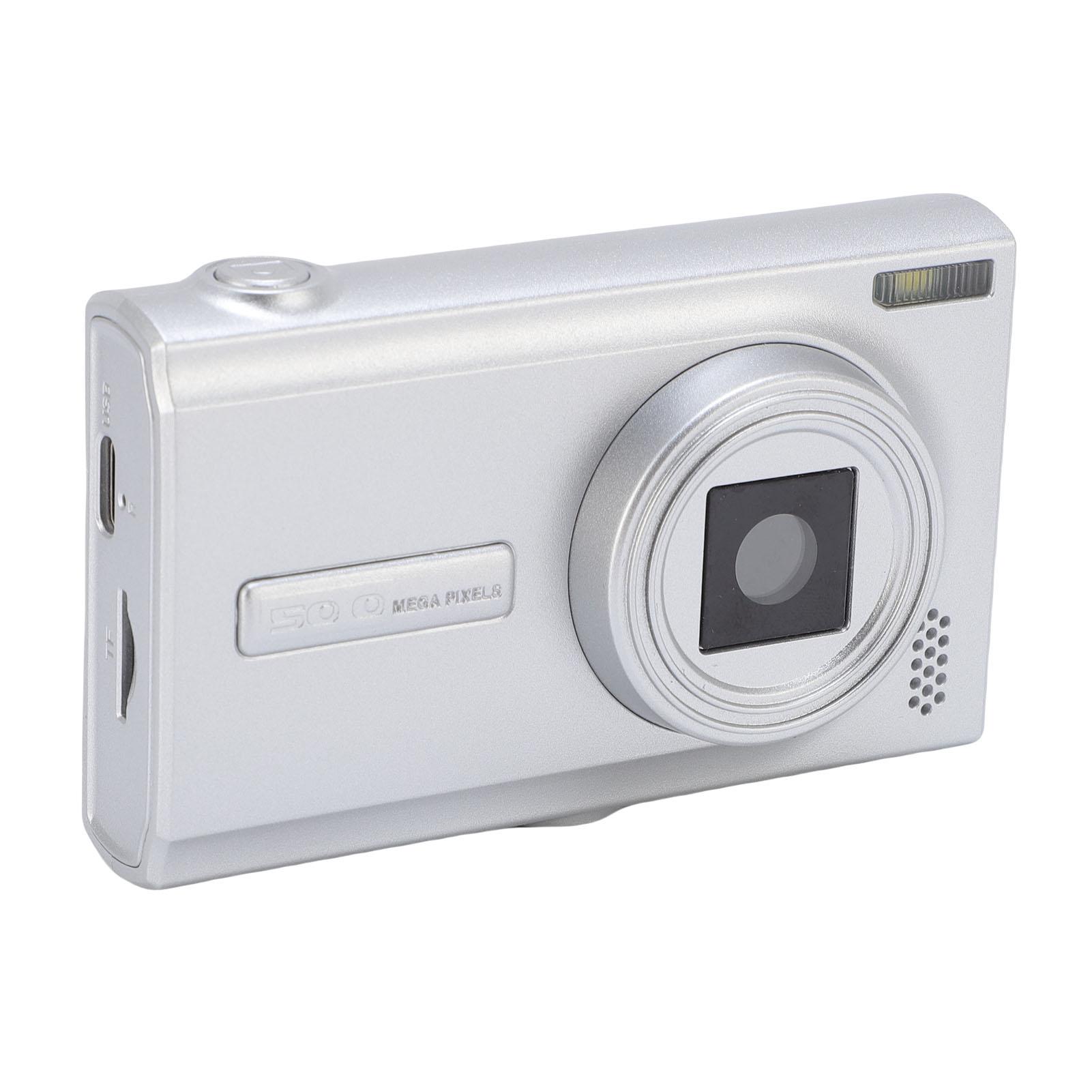 

Digital Camera for Photography 50MP 1080P HD Autofocus Multi Digital Zoom Mirrorless Video Camera with 2.4 Inch Screen срібло сірий колір