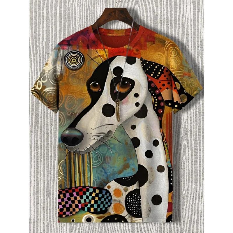 Men's Funny Animal Cat Printed T Shirt Short Sleeved Tee Tops 3D Print O-Neck Shirts Party Summer Casual Men's Clothing Apparel