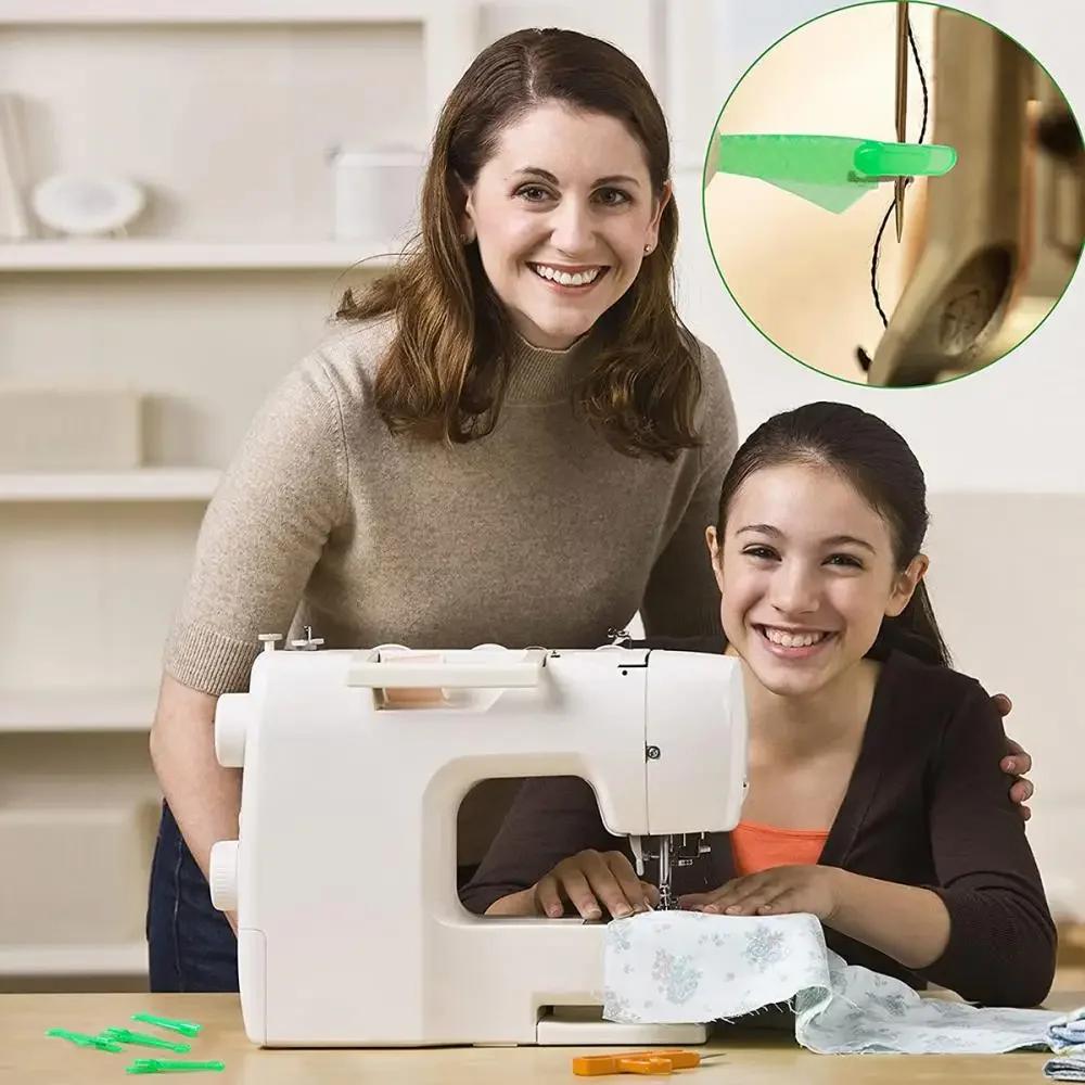 50pcs Automatic Needle Threader DIY Tool Home Hand Sewing Machine Device Thread Auto Needle Cross Stitch Sewing Accessories