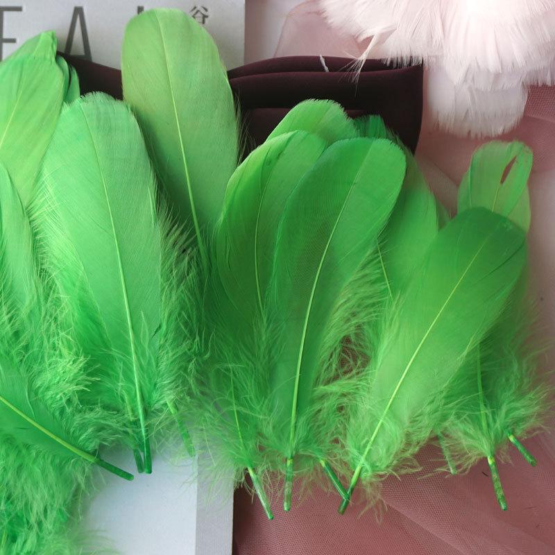 50Pcs Goose Feather Soft Big Floating Diy Sunflower Wall Decoration Dream Catcher Wing Decoration Handmade Material Colored Cat Stick Feather