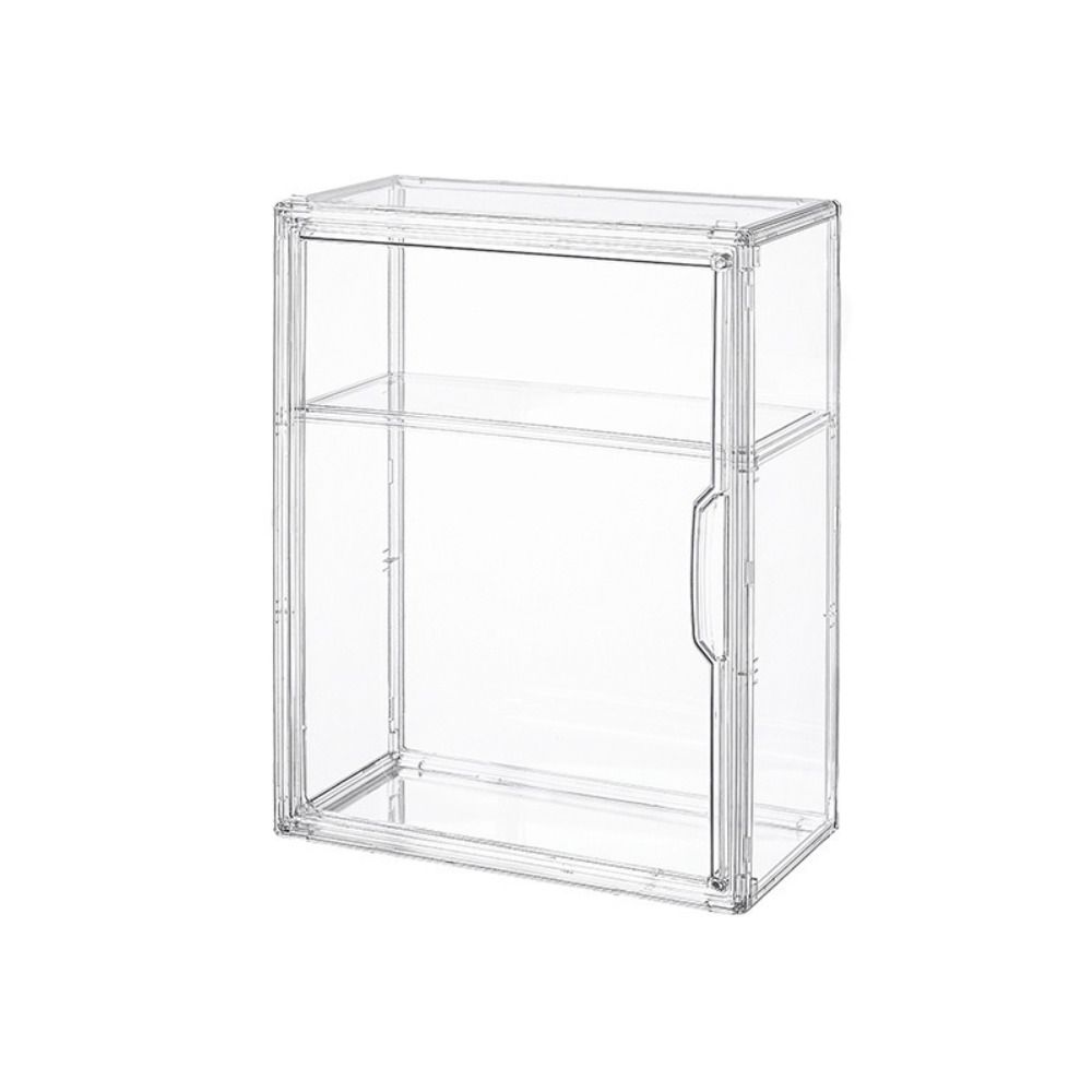 Acrylic Transparent Display Box Magnetic Wall-Mounted Toy Model Storage Box Clear with Lid Cosmetic Organizer Rack Collectibles