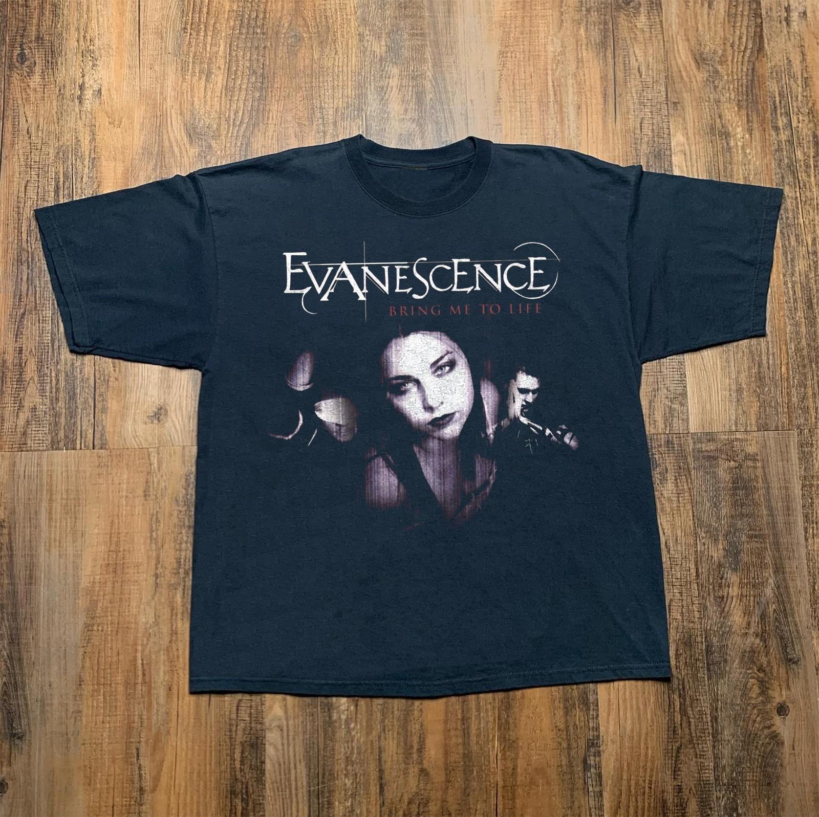 Evanescence Bring Me to Life Music Heavy Cotton Black Unisex T-shirt Size S-5XL L