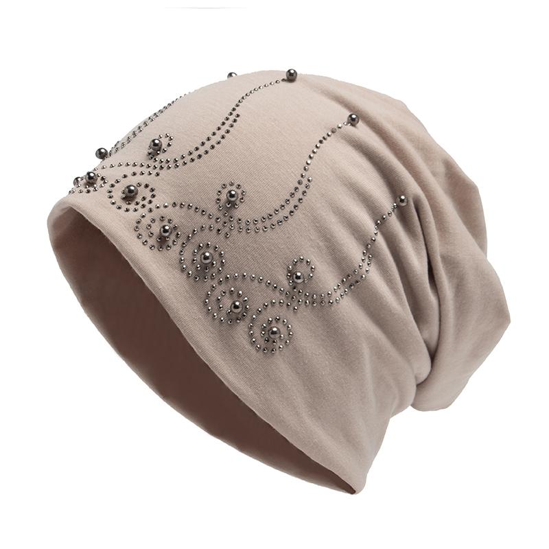Frauen Beanie Strass Perle Herbst Hut Für Frauen Mode Balaclava Casual Hüte Weibliche Gestrickte Warme Skullies Motorhaube Winter