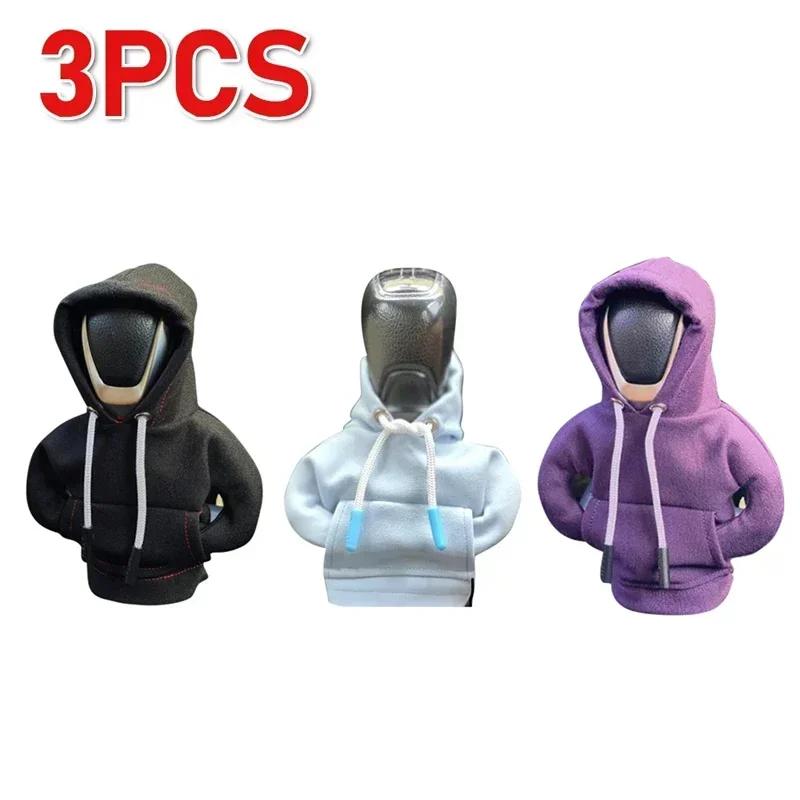 NEW 1/3/5pc Gear Shift Mini Hoodie Cover Shift Cover Gear Handle Decoration Fits Manual Automatic Car Shift Lever Interior Decor