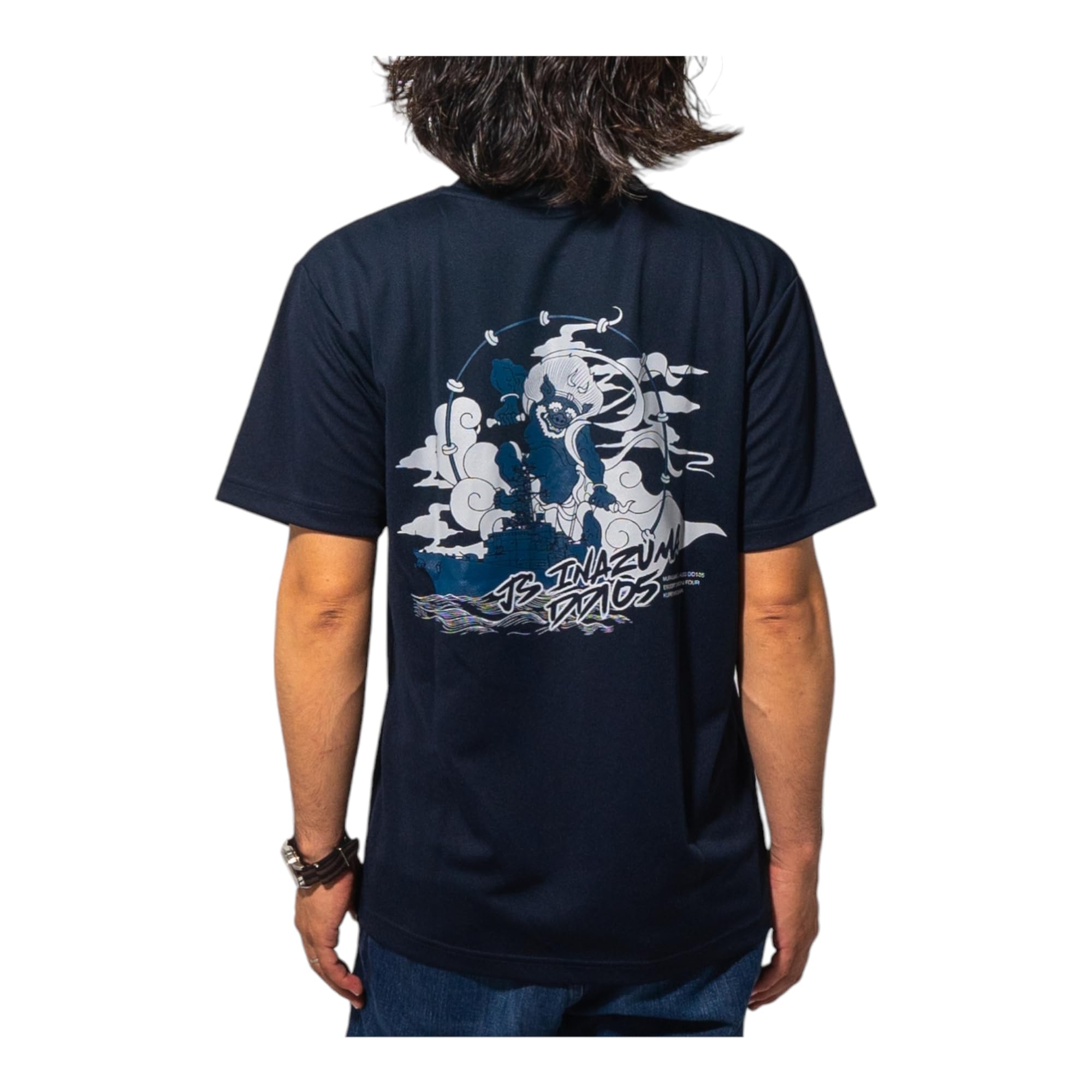 

Fuji Uniforms - Self-Defense Force Goods (Escort Ship Inazuma) JMSDF Quick-Drying Short Sleeve JMSDF Raijin Inazuma (NV, 5L)