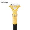 White Diamond Type Golden Walking Cane Fashion Decorative Walking Stick Gentleman Elegant Cosplay Cane Knob Crosier 93cm