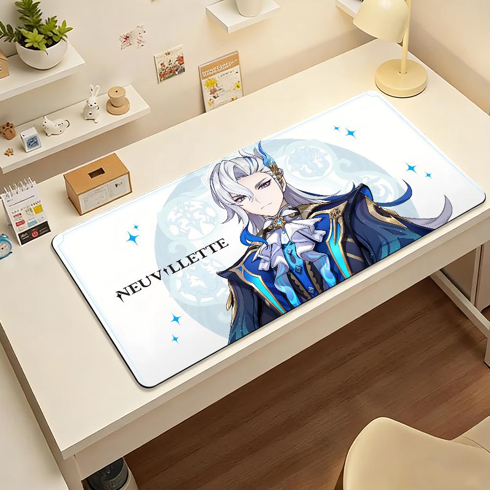 Tappetino Mouse Gioco Genshin Impact Neuvillette Gomma Antiscivolo Mouse Mat Mousepad Decorazione per Gamers Tappetino da Scrivania