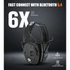 Upgrade Bluetooth 5.4 Shooting Ear Protection with Sound Amplify Electronic Digital Safety Ear Muffs Slim Hearing Protector for Shooting Hunting Gun