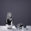 Glass Vase Silver Geometric Arc Flower Vase Flower Arrangement Accessories Hydroponics Terrarium Home Decoration Accessories