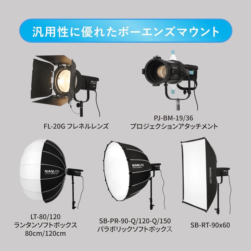NANLITE Photography High Output Color Temperature CRI96 Bicolor Ambient 12 Types of Lighting Overheating App Bowens Silent Video Filling Live Black