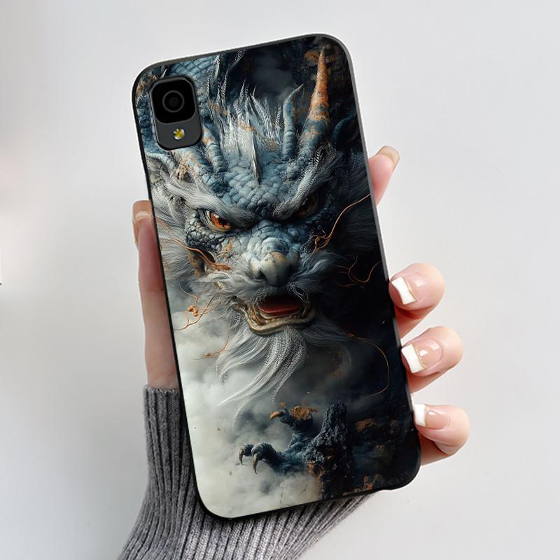 Casing For TCL 30Z 30T 30LE Phone Case Luxury Dragon Cute Cool Boys Girls Black Soft silicone Back Cover For TCL 30 Z T LE Shell