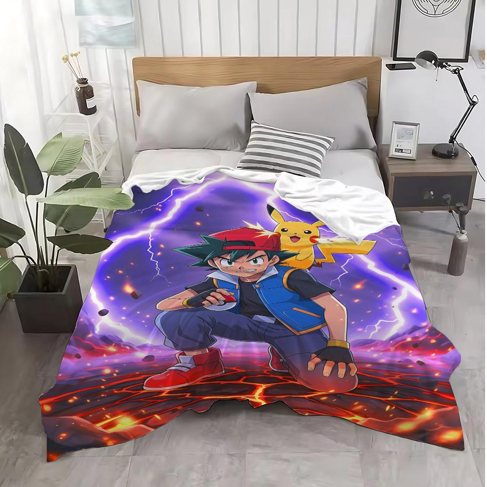 Schlafzimmer Dekoration Kawaii Pokepokes Anime Decke Schule Zuhause Dekorative Bettdecken Tagesdecke Die Sofa Überwurf Warm Winter Knie
