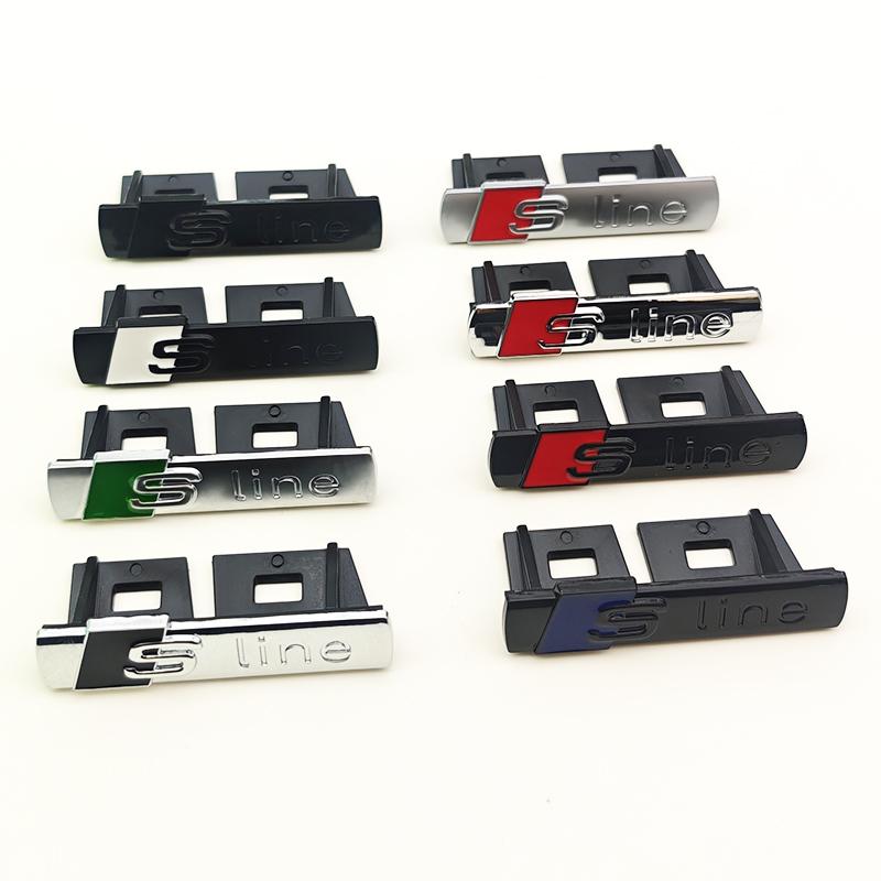 3D Metal Logo  Emblem Car Fender Side Sticker Front Grill Badge For  A3 A4 A5 A6 A7 S3 S4 S5 S6 TT  Accessories