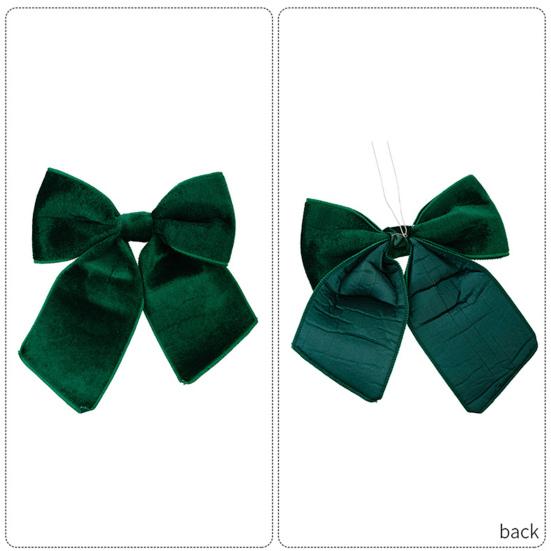 Yousheng Christmas Tree Bow Pendant Velvet Bow Topper Wreaths Doors Decor Wire-Reinforced Edges Gift Bows Holiday Decoration