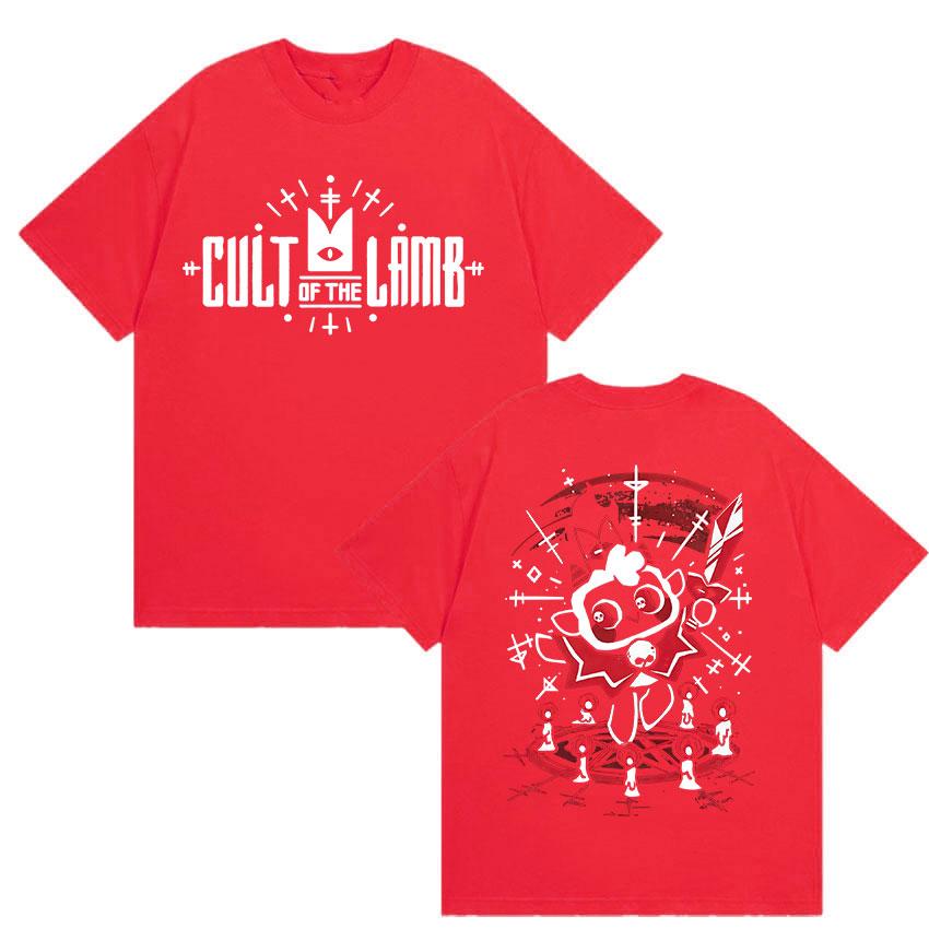 Hot Game Cult of The Lamb Retro Graphic T Shirt Unisex Women Game Gift Humor Short Sleeve Tshirts Casual 100 Cotton Tops Tshirt