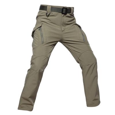 Winter Softshell Pants Military Tactical Pants Mens Hunt Fleece Cargo Pants Waterproof Combat Hiking Work Trousers