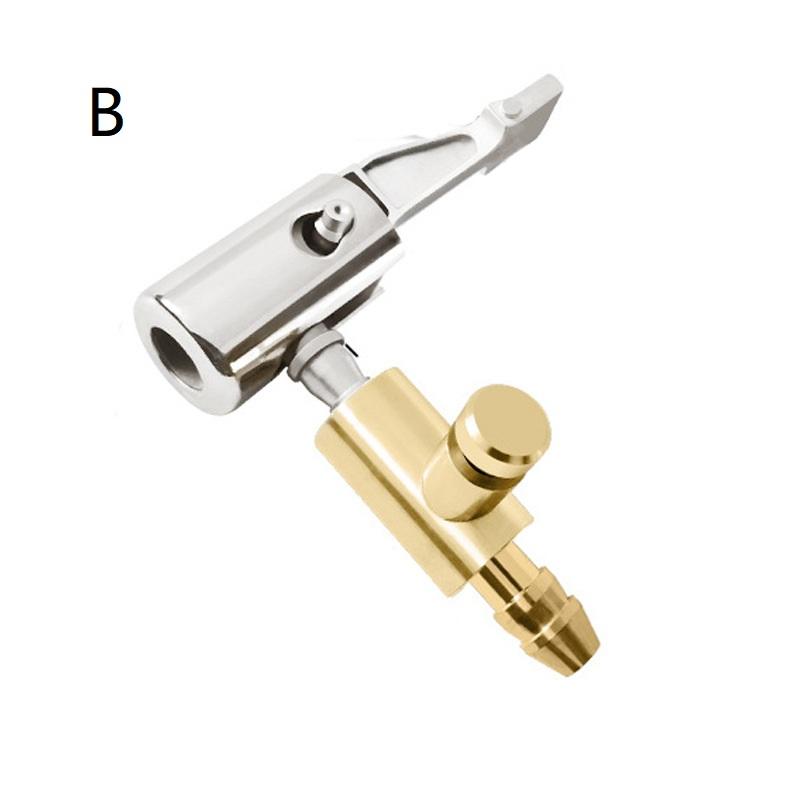 Universal Tire Inflator Air Chuck Quick Connect Valve Nozzle Lightweight Design for Travel Car Bike Tire Inflation