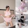 Frauen Lolita Nachtkleid Wickelrock Rüschen Dessous Japanisches Dienstmädchen Cosplay Kostüm Sexy