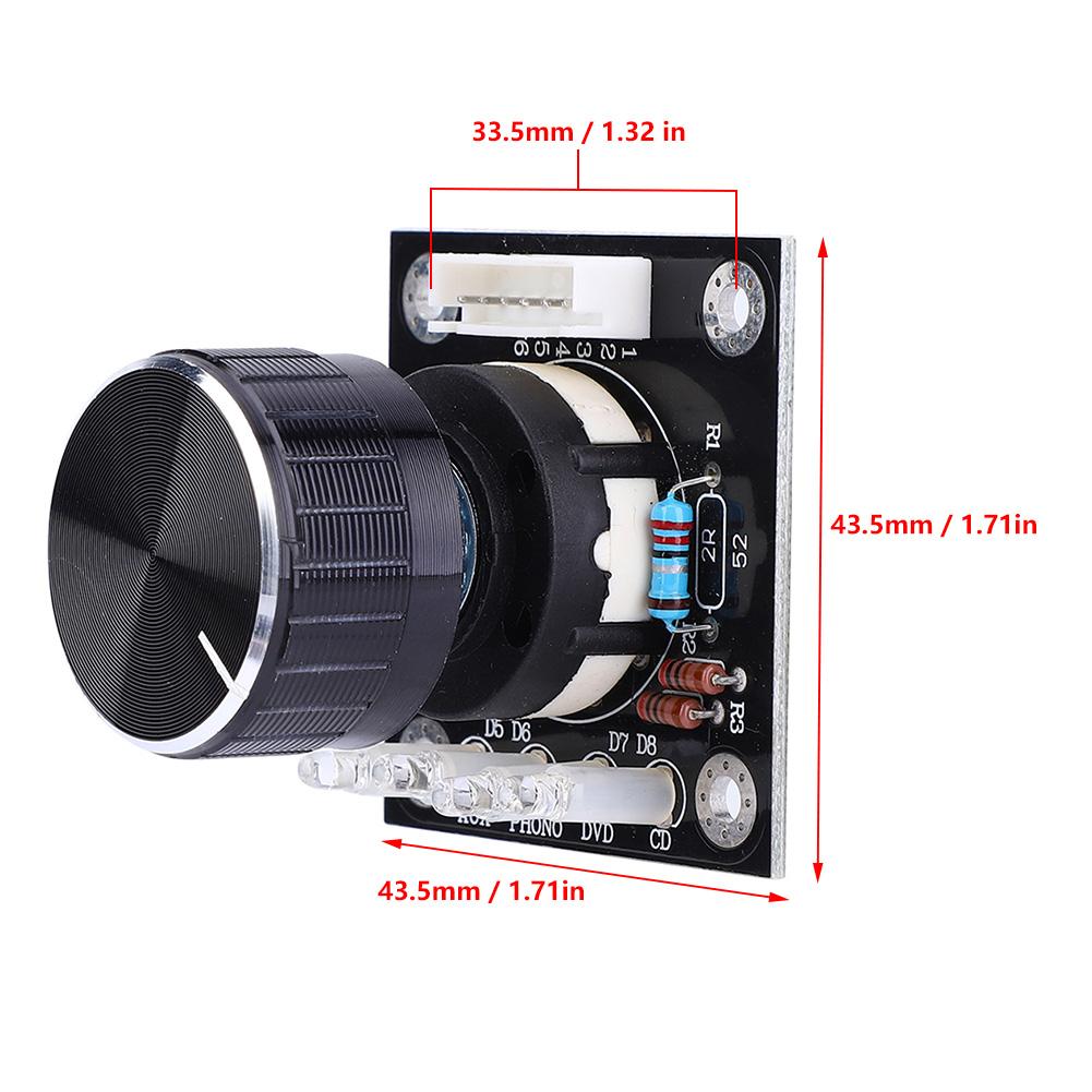 Audio Signal Selection Board 4 Way Audio Input Switching Input Board Selector AC12~15V