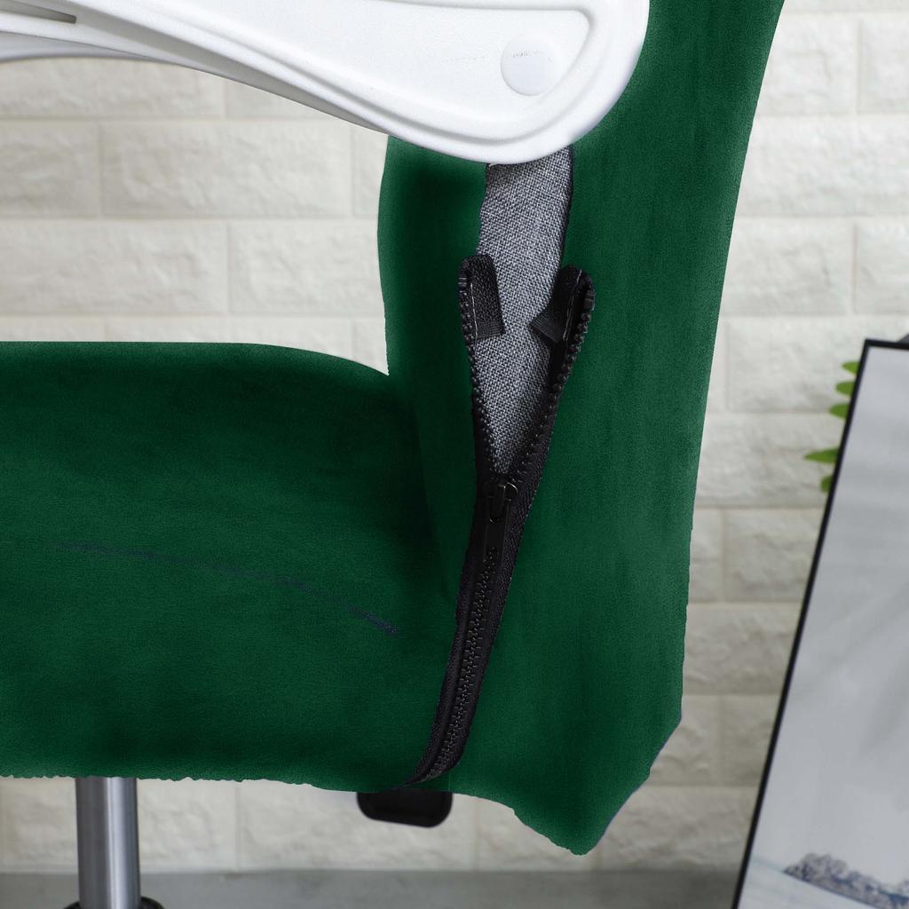 Green Velvet Swivel Chair Cover For Office Use