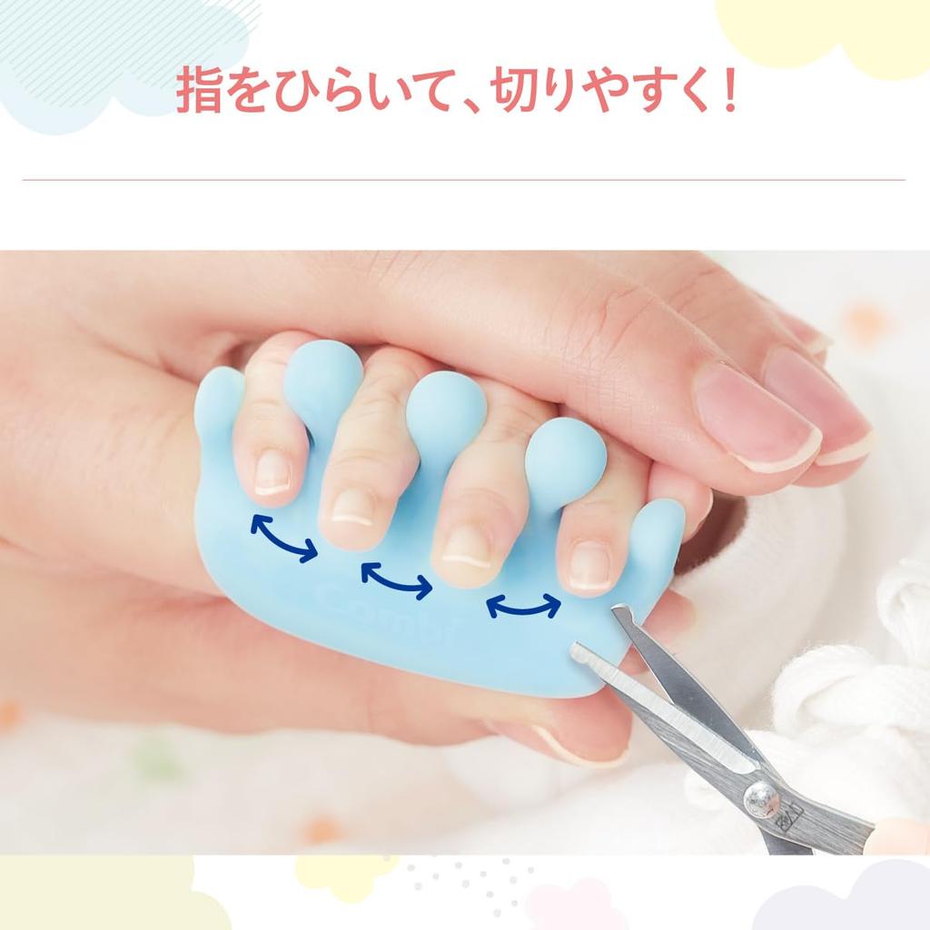 Combi Baby Nail Grip and Safe Nail Clipper and Scissor Uses Natural Gripping Instinct To Hold Fingers In Suitable for Clippers, Secure, Set. Baby's