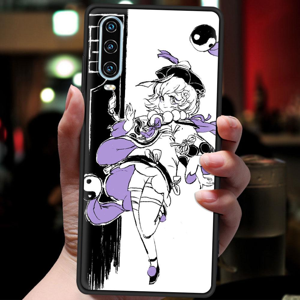 Genshin impact black and white Phone Case For Huawei P30 Lite P50 Pro P20 P40 Lite E P Smart Z 2021 Y7 Y9 2019 Y6p Y9s Y7a Cover